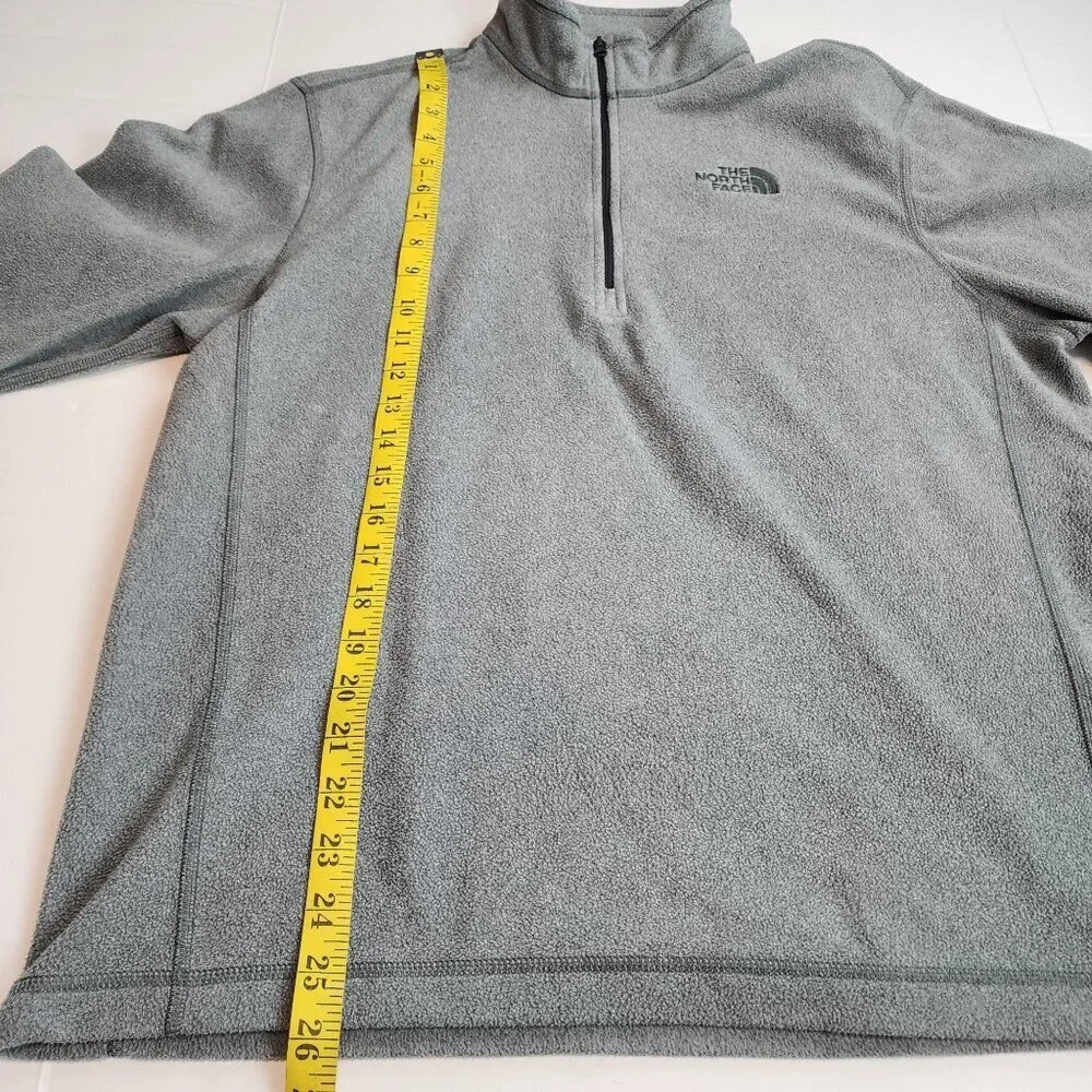The North Face Men M Glacier 1/4 zip Fleece Pullover Gray